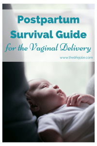 This Postpartum Survival Guide for a Vaginal Delivery is full of really helpful, practical information about getting through the 4th Trimester. Click on the photo to read more...