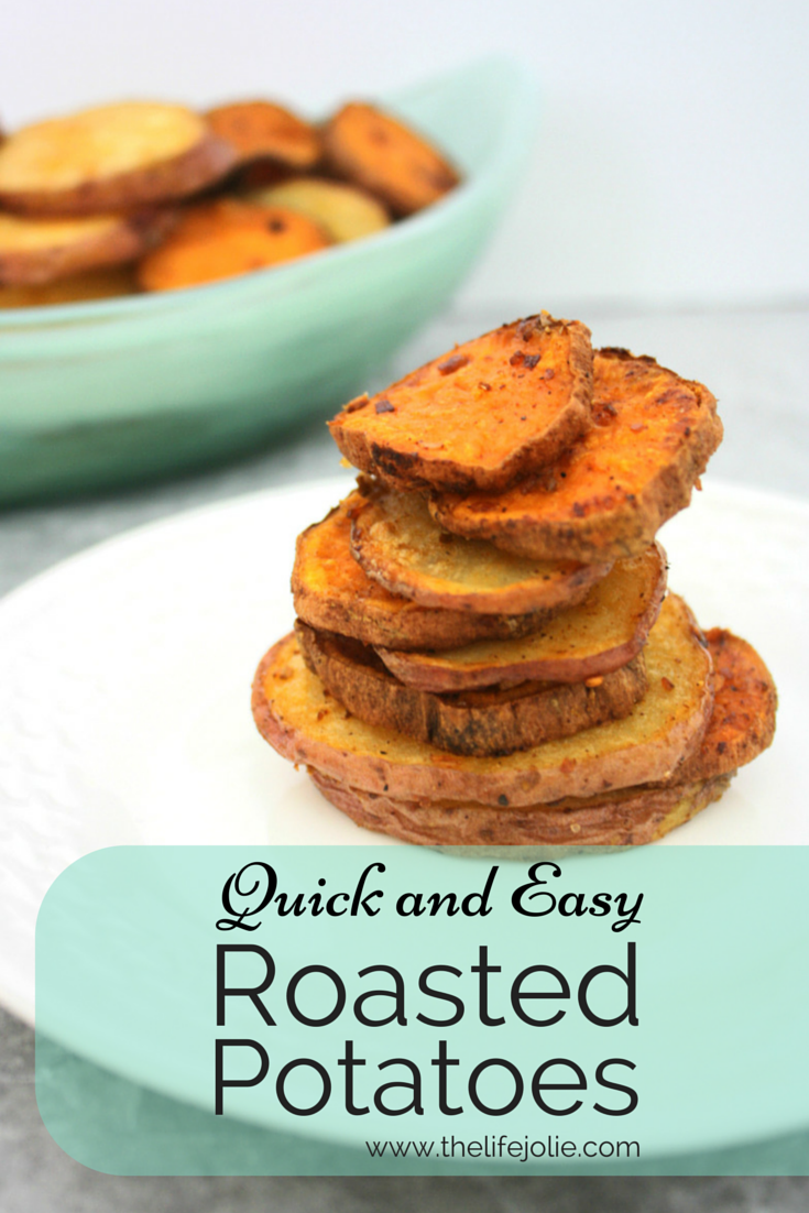 These Quick and Easy Roasted Potatoes are the perfect weeknight side dish- they are ready in less than 30 minutes and there are so many different routes you can take with the seasonings. They are just delicious!