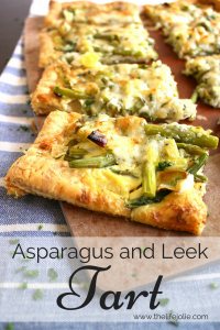 This Asparagus and Leek tart has the most amazing flavor combination from the addition of Gruyere cheese and fresh herbs. It is quick and easy to put together and the results are delicious!