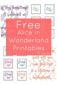 Here are a ton of super-cute Aice in Wonderland signs- these are free Printables- perfect for a party or kid's room! Click on the photo to read more!