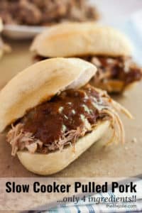 This Slow Cooker Pulled Pork recipe is so simple and easy. And it results in the most delicious, tender pulled pork you'll ever taste! Check it out out to get the recipe and 5 expert tips for pulling the best Pulled Pork! Click on the photo to read more!