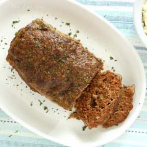 This is my mom's meatloaf recipe- it is seriously the best meatloaf I've ever had- it's super simple and really easy to make. It's the ultimate of comfort foods and one of my favorite dinners!