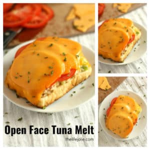 This Open Face Tuna Melt recipe is super quick and easy to make. It's a simple classic sandwich that makes the most delicious lunch!