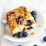A square shot of Blueberry Buckle.
