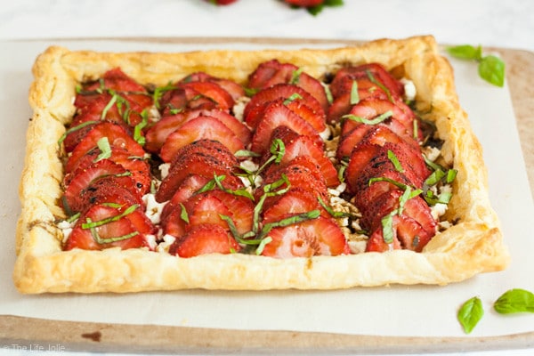 The Strawberry Goat Cheese Tart recipe is great for a brunch or a low-key get-together. It’s quick and easy to make using frozen puff pastry and tastes delicious! Click on the photo to get the recipe!