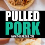 Just 3 ingredients and barely any work make this Pulled Pork recipe one of my favorite easy dinners. You will not be able to stop eating this fall-apart-tender meat!