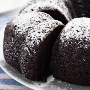 This quick and easy Chocolate Pudding Cake recipe is a delicious cake mix hack! There are only five simple ingredients and the result is the most perfectly moist cake you'll ever taste. This is an awesome last-minute dessert to throw together and it's so good that people will have no idea it's from a box!