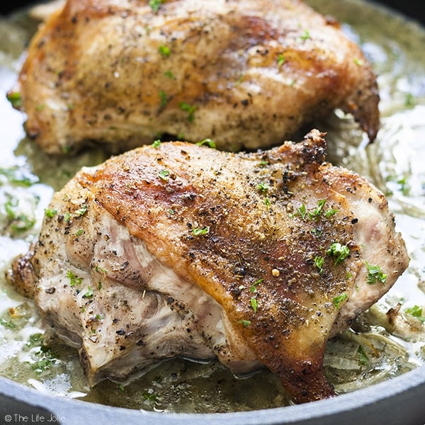 Not cooking for a crowd this Thanksgiving? No problem, I've got you! These Roast Turkey Thighs for Two are a mouthwatering, tender turkey dinner without the hassle of roasting a whole bird!