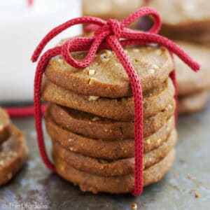These Almond Ginger Cookies are such an easy dessert to make! This crispy cookie is the best slice-and-bake option if you're looking for a spicy cookie that is that isn't overly sweet. They're great for Christmas!