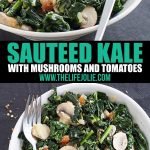 Sautéed Kale with Mushrooms and Tomatoes is the best healthy side dish. It whips up super quickly and easily and tastes fantastic! This also makes a satisfying vegetable main dish.