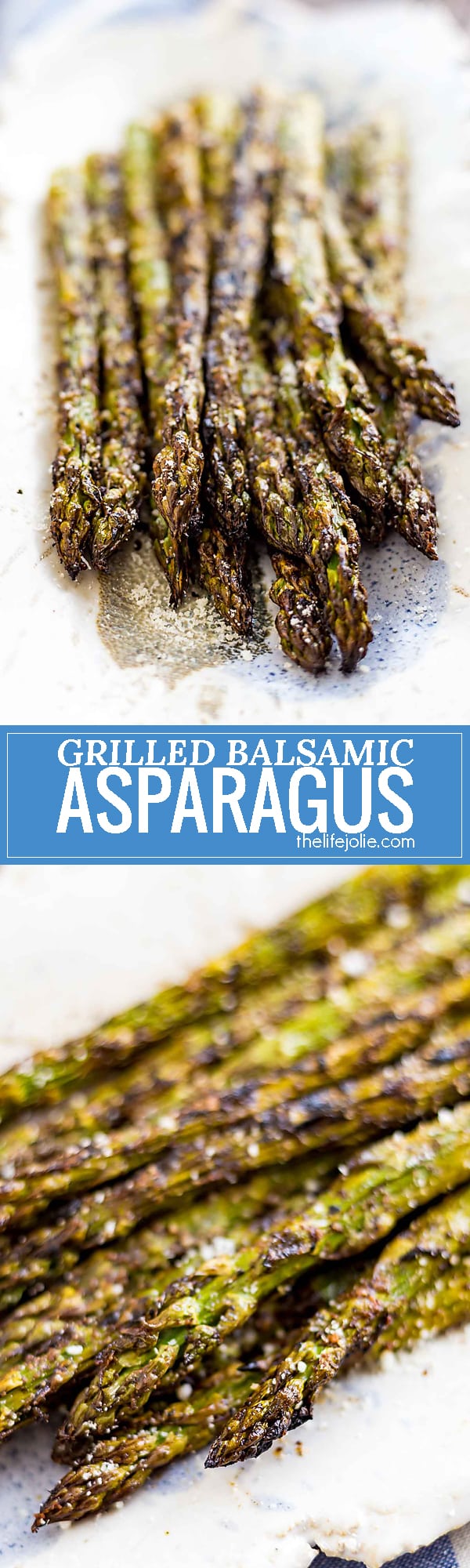 This easy Balsamic Grilled Asparagus recipe is the absolute best way to cook asparagus! It only takes 15 minutes and cooks up perfectly on your BBQ for a simple, crispy, healthy and flavorful summer side dish.