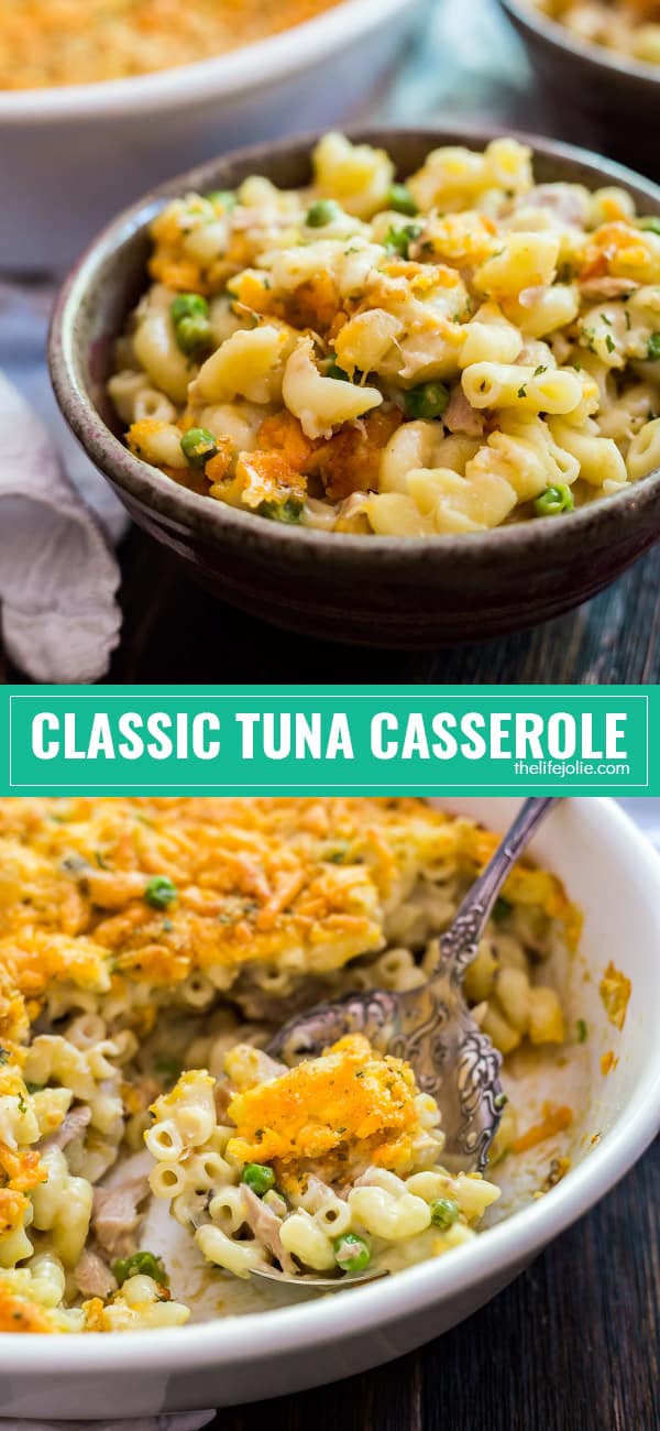 This homemade Classic Tuna Casserole (or as we call it Tuna Wiggle) is one of the best, easy family recipes. A few simple ingredients bake up into a rich and creamy casserole that'll have everyone coming back for seconds and fighting over the leftovers!