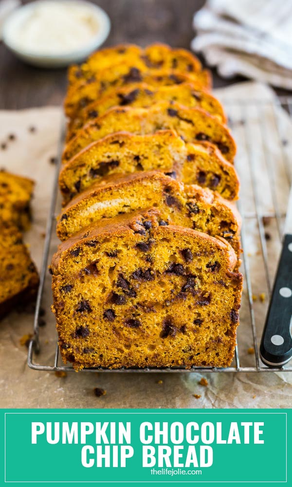 There is nothing better than a homemade recipe from grandma and this easy Pumpkin Chocolate Chip Bread is the perfect way to get in the mood for fall! It's the best simple recipe to make from scratch if you want a perfectly moist and delicious baked treat to enjoy with family!
