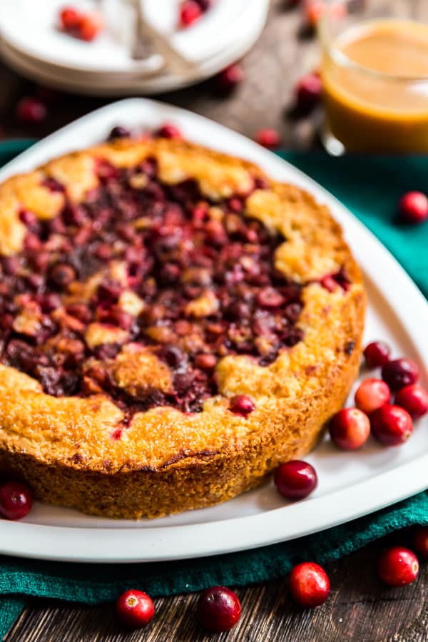 Orange Cranberry Torte with the left side cut off in the image.