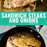 This Sandwich Steak and onions recipe is so easy to make and delicious- I love how you can take 5 simple ingredients and combine them to make the most awesome flavors and so tender! They make a fantastic sandwich for a game day treat and also work really well on their own!