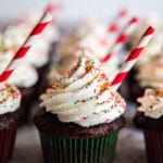 This Peppermint Hot Chocolate Cupcakes recipe is so easy and delicious no one will ever know that it's a cake mix hack! These are very good for kids and perfect for Christmas.
