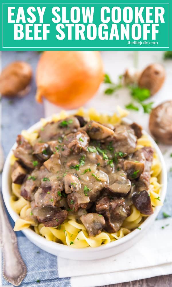 This Easy Beef Stroganoff Recipe is the perfect way to warm up on a cold night. With options for both the Instant Pot and Slow Cooker, this delicious comfort food has never been easier to make for dinner!