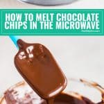 Melting chocolate can be tricky but I'm going to show you a few simple steps for how to melt chocolate chips in the microwave without all the hassle of a double boiler!