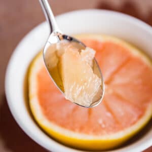 A square image for this tutorial of how to cut grapefruit.