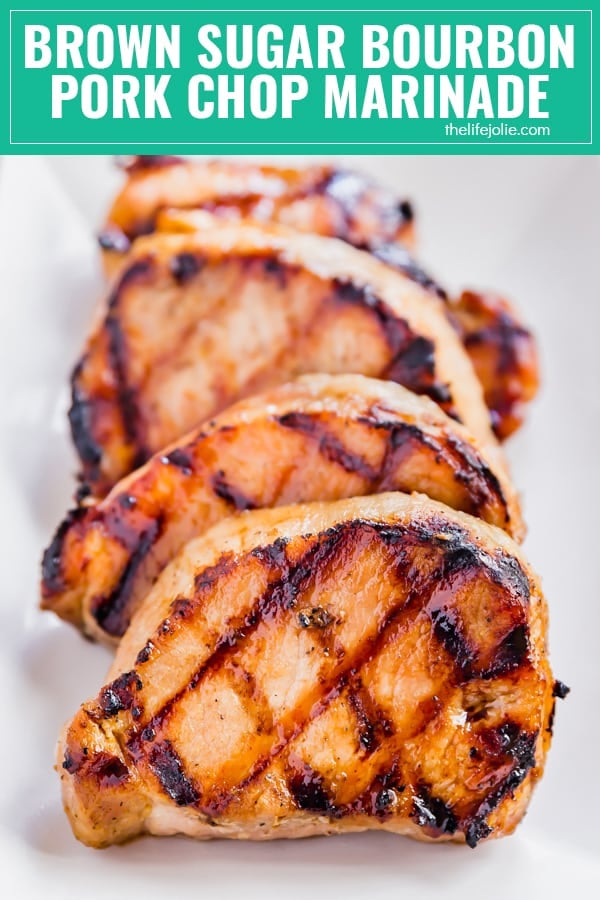 This Brown Sugar Bourbon Pork Chop Marinade is the stuff that all your summer grilling dreams are made of! A little sweet. A little boozy (don't worry, it cooks off!). And a whole lot of delicious!