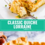 Is there anything better than a Classic Quiche Lorraine recipe? Simple ingredients, minimal steps and a delicious quiche to elevate any brunch! Made with eggs, cream, bacon, and gruyere cheese these are seriously easy and delicious!