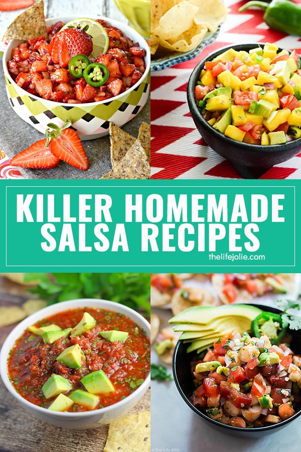 Need some insanely delicious options to take your snacking to the next level? Check out these killer homemade salsa recipes! The hardest part will be deciding which to try first! These are perfect for Cinco de Mayo or simply snacking by the pool or on game day!