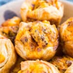 Puff Pastry Egg Muffins are perfect to make for family brunch and also to make for a tasty grab-and-go option through the week. Quick, easy and minimal effort for maximum flavor!