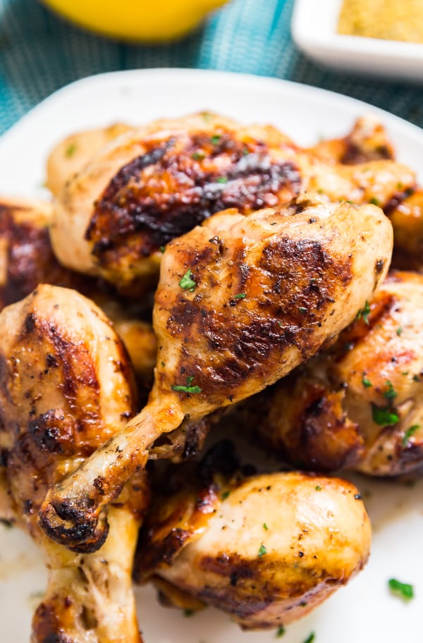 Grilled Lemon Pepper Chicken Drumsticks are exactly what your summer grilling dreams are made of. They're so easy to make and have deliciously crispy and flavorful skin on the outside and perfectly tender meat on the inside!