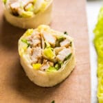 What should you do with that leftover chicken? Make Chicken Caesar Pinwheels, of course! They're super easy to make and are a seriously delicious lunch or healthy appetizer.