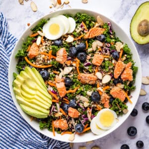 Need a delicious and satisfying detox meal? This Super Foods Kale Salad Recipe is just what you're looking for! And you won't want to miss my tips for making the kale much more enjoyable to eat raw!