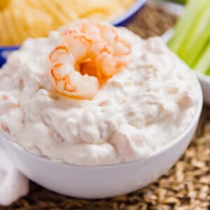Grandma's Shrimp Dip is a huge family favorite passed down through the generations- it's quick and easy to throw together and everyone always begs for the recipe! Perfect for the holidays!