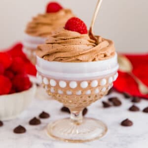 This Four Ingredient Chocolate Mousse whips up super quickly and easily. It’s light as a feather with the most decadent, rich, chocolaty flavor with a rich dark chocolate flavor that you’ll love! Make this for your loved ones this Valentine’s Day!