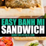 This easy Banh Mi Sandwich is a tasty twist on the traditional Vietnamese specialty. It's super easy to make and is a totally satisfying sandwich you'll want to make again and again!