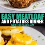 This Easy Meatloaf and Potatoes Dinner gives you meat and potatoes all in one delicious shot! And best of all, dinner's on the table in just around 30 minutes!