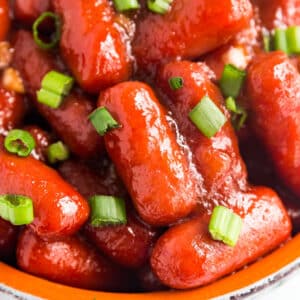BBQ Little Smokies are everything you could possibly want for your game day spread! Savory cocktail wieners in a sweet and smoky sauce with almost no work on your part. These are the perfect dump-and-go appetizer!