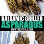 This easy Balsamic Grilled Asparagus recipe is the absolute best way to cook asparagus! It only takes 15 minutes and cooks up perfectly on your BBQ  for a simple, crispy, healthy and flavorful summer side dish.