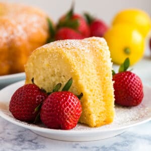 My Great Grandma's Lemon Pound Cake Recipe is a serious keeper! Easy to make, subtly sweet with a light and moist crumb that no one can resist.
