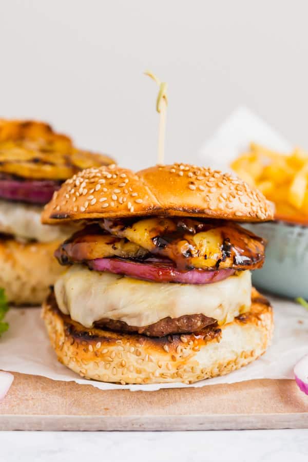 A straight on image of this best burger recipe