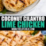 Once you try this Coconut Cilantro Lime Chicken, it will be your go-to grilled chicken for the summer! Just a few simple ingredients and you've got a marinated chicken you can use that day or freeze for later.