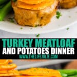 Turkey Meatloaf and Potatoes Dinner offers a lighter meat and potatoes option for a easy weeknight dinner. Just a little over 30 minutes and a few basic ingredients and you've got a weeknight dinner the whole family will love!