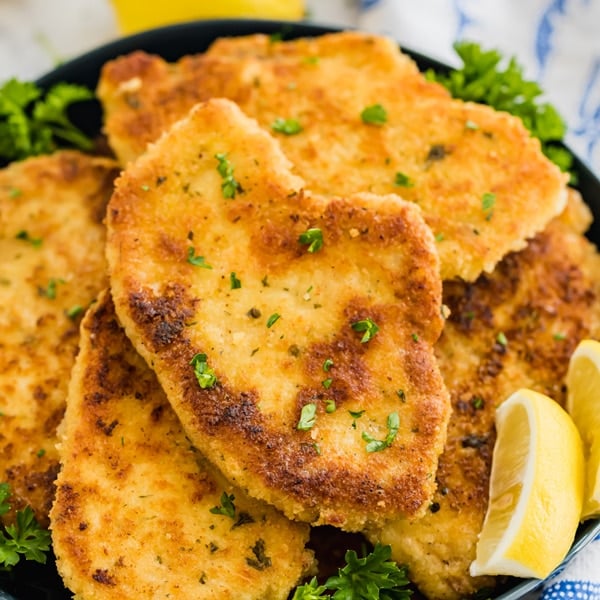 These breaded pork chops are a lightning-fast dinner that is sure to please! Made using thinly-sliced pork cutlets, they cook up quickly and easily with a flavorful, crisp breading and around the most juicy, mouthwatering pork.