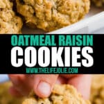 Oatmeal Raisin Cookies are a total blast from the past. Take one bite and you'll immediately be transported to those soft, delicious oatmeal cookies your mom used to make for after school snacks! They're an easy and delicious treat for the whole family.