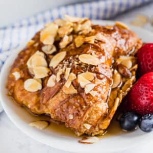 Make this Almond Croissant French Toast Bake if you want to impress your friends and family with minimal effort. It's easy to make and full of delicious flavor - you can even make it ahead!