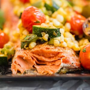 This Grilled Salmon Recipe with Summer Vegetable Relish will make you want to grill all year around- it's super quick and easy to make for a fresh dinner you'll love!