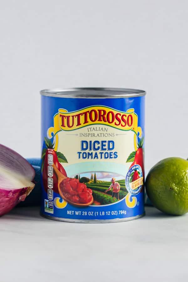 A can f Tuttorosso Diced tomatoes