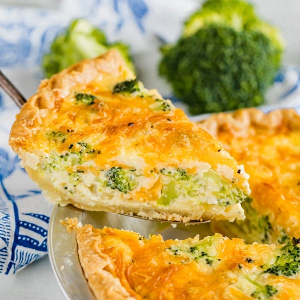 Meet your new go-to quiche recipe: Broccoli Cheddar Quiche. It's quick and easy to make with delicious flavor and creamy texture with ender chunks of broccoli. Breakfast (or lunch) never tasted so good!