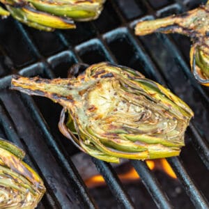 Grilled Artichokes are the perfect summer snack or appetizer! They're extremely easy to make with minimal ingredients and served with a dipping sauce of creamy lemon garlic aioli that you're sure to love!