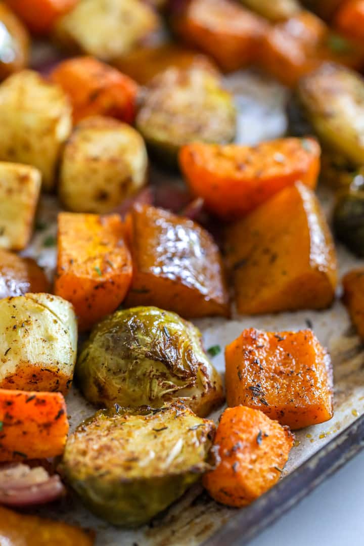 Fall Oven Roasted Vegetables - an easy autumn side dish